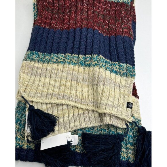 Treasure & Bond Women's Striped Long Tassel Scarf Multicolor One Size - Picture 9 of 16